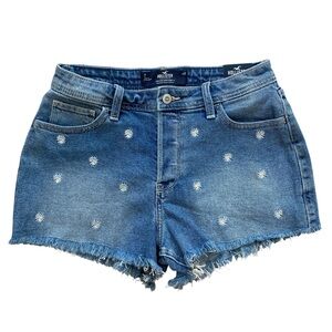 NWT Hollister Frayed Denim High Rise Mom 3" Shorts